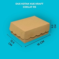 Cake Box Lunch Box/ R5 12.5cm x 16cm x 6.5cm Kraft