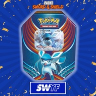 Pokemon TCG : Glaceon GX Evolution Celebration Collectors Tin , 4x Packs inside , Trading cards Game
