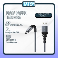 IMFG I-S2M USB To Micro Data Cable 100cm 2.4A Fast Charging Charger Cable