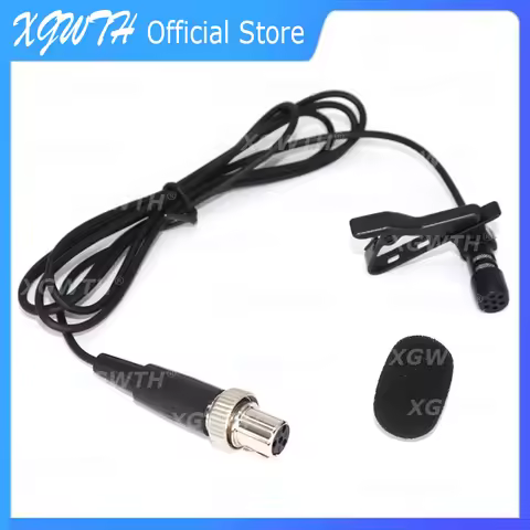 Professional Lavalier Lapel Microphone Unidirectional Condenser Mic for Mipro Wireless Radio Mics Sy