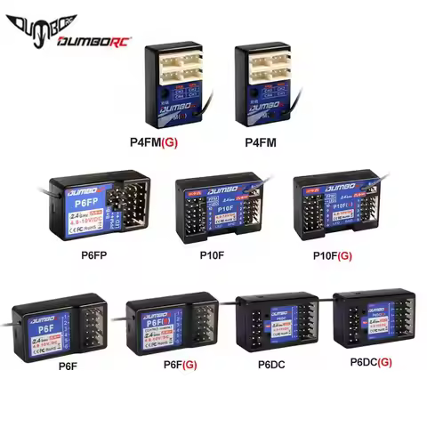 DUMBORC Receiver 4/6/10CH P10FG P6DCG P4FMG P6FP P6FG Mini Coach Module for Remote Control Transmitt