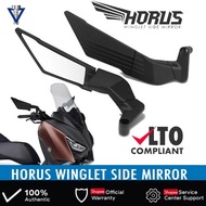 New Horus Winglet Side Mirror 28cm Large Full Alloy Adjustable Mirror Mount Walang Grado Clear Len