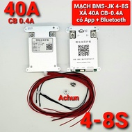 Achun - TẶNG NÚT NGUỒN - MẠCH BẢO VỆ BMS JK HỆ 4 -8S DÒNG XẢ ĐẾN 300A CÂN BẰNG CHỦ ĐỘNG VÀ CÓ BLUETO