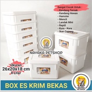 POPULER Kandang Hamster Box Es Krim Bekas Campina 8 Liter Wadah Kotak