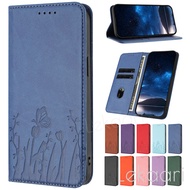 Magnetic Flip Case for Poco C75 C65 C61 C55 M7 F7 X7 Pro Ultra Plus 3D Floral Embossed Leather Cards