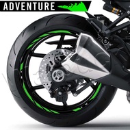 For Kawasaki z750 Z800 z900 Z1000 Ninja 650 400 Versys Reflective Rim Sticker Stripe Wheel Decal Acc