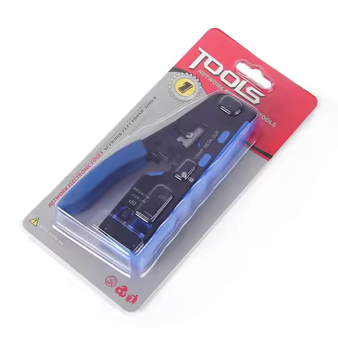 RJ45 Crimp Tool for End Pass Through Cutter Cat5e/Cat6/Cat7 8P8C Plugs Connector