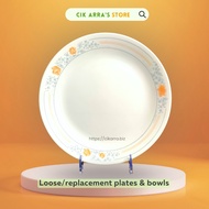 Corelle Apricot Grove Loose Replacement Plates Bowls (Sold Individually) Pinggan Mangkuk