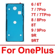 1PC Back Battery Cover Sticker For Oneplus 6 7 7T 8 8T 9 9R 9RT Rear Door Battery Housing Cover Adhe