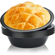 Kuali Pai 5 inci, Kuali Kek Bulat Kecil 8 Keping, Loyang Pai Keluli Karbon Nonstick Boleh Digunakan 