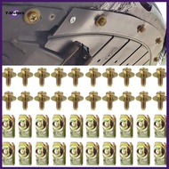 Y-MOTORS M6 คลิป U-NUT ยานยนต์ การแตะด้วยตัวเอง โลหะสำหรับตกแต่ง สลักเกลียวตัวถังรถ  ตัวยึดฝาครอบเคร