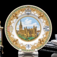 限量英國 Wedgwood Coalport 1988大教堂百周年紀念盤 裝飾掛盤