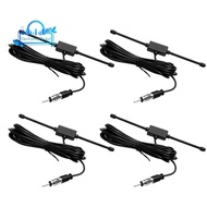 4X Black Universal Car Boat Stereo AM FM Dipole Antenna Adhesive Mount Glass Antenna Radio Antenna