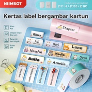 NIIMBOT D110/D11/D101 Cartoon Thermal Label, Waterproof Sticker for Organizer & Name Sticker