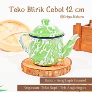 GRIYA NATURE 12cm Midget Blirik Teapot | Enamel Teapot Vintage Teapot | Water kettle | Old-School Ke