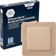 Medpride Adhesive Silicone Bordered Foam Wound Dressing Pads- 6 inches by 6 inches, 10 Pack-Trauma B