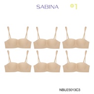 Sabina Bra (Set Of 6 Pieces) Pretty Perfect Level 1 Model Non-Wired Code NBU23013C3-Dark Flesh Color