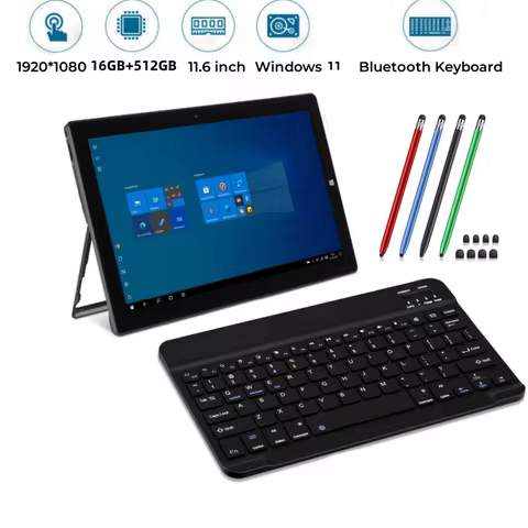 11.6 INCH 16GB DDR3-RAM 512GB eMMC ROM PAD1162 WINDOWS 11 Tablet PC Intel Celeron N4100 HDMI-Compati