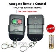 SMC5326 Dial Code 330MHz/ 433MHz AutoGate Door Remote Control Gate Wireless Remote Garage Lock Key Controller