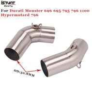 Monster 696 695 795 Motorcycle Exhaust Pipe Modified Escape Kit Double row Mid Link Pipe for Ducati Monster 696 695 795