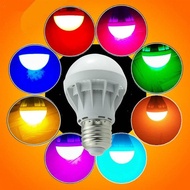 Led Bulb LED Color Bulb e27 Screw Red Light Pink Purple Bulb Light Blue Yellow Green Light Colorful Gradient Energy Saving Light