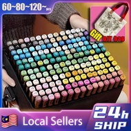 60/80/120pcs Touch Colours Graphic Art Twin Tip Marker Pen Set Color Dual Head Drawing Copic Brush P