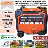 DAEWOO GDA14000IGE Gasoline Silent Inverter Generator 9800W/9.8kW 485cc Remote Battery Start - 6 Mon