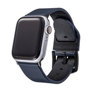 Gramas Apple Watch 44/42mm真皮錶帶-藍 GWBIG-AW01NVY