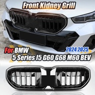 G60 Front Kidney Grille ABS Black Front Bumper Racing For BMW 5 Series i5 G60 G68 M60 BEV 2024 2025 