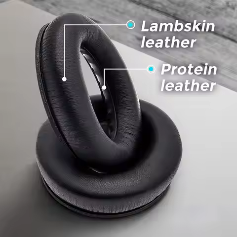 Lambskin Ear Pads Cushion, Replacement Sheepskin Earpads for Bose QC 35 II QC35 QC35ii QC25 Quiet Co