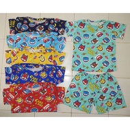 (TERNO TSHIRT SHORT)TERNO ASSORTED PRINTS FIT TO 5-7YRS.OLD 60PESOS ONLY