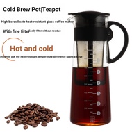 Japanese Style Hot and Cold Dual-Use Coffee Maker with Filter Mesh Cold Brew Coffee Maker Glass Cold