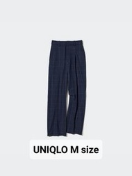 《玖月拾柒》全新正品 ♡Uniqlo♡ 藍色 格紋 格子 西裝褲 M號