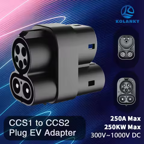 Kolanky CCS1 to CCS2 EV DC 1000V 250A CCS1 Plug Charging Connectors CCS2 EV Charger Connector Adapte