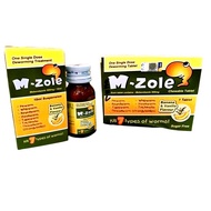 M-Zole Chewable Tablet & Suspension (10ml) Ubat Cacing Kanak-Kanak  Banana & Vanilla Flavour