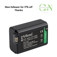 Viloso Sony FW50 fw50 LCD Dual Charger with Type-C cable OR Camera Battery NP-FW50
