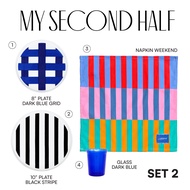 Sardine My second half set ชุดเซตจานเซรามิก + แก้วน้ำ + ผ้าอเนกประสงค์ พร้อม กล่องของขวัญ