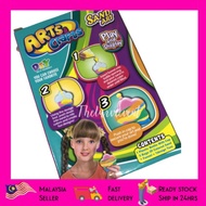 DIY art craft colourful sand for kids activity included tools.
