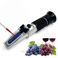 Handheld Refractometer Wine Alcohol Tester 0-40% Brix/0-25% Alcohol Tester Refractometer