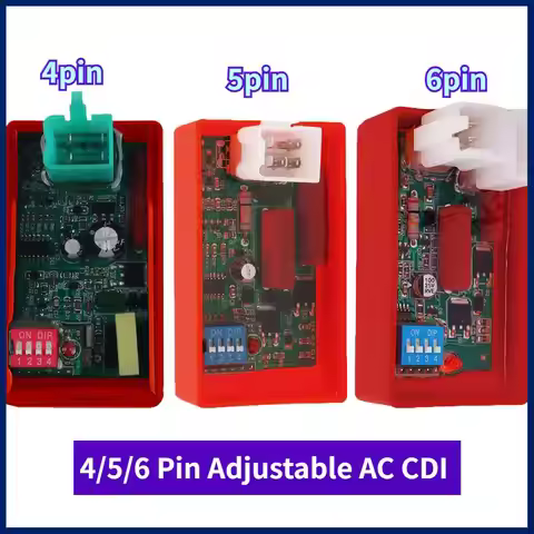 4/5/6Pin AC CDI Box With DIP Switch Motorcycle Lgnition Speed Limit4000-12000 For WAVE100 Racing YX1