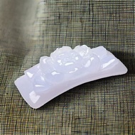 冰種紫羅蘭翡翠牡丹手牌 | 天然緬甸玉A貨翡翠 | 送禮