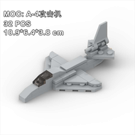 MOC Blocks Military Series A-4 Fighter Jet Sky Hawk Attack Plane Educational Assembly Childrens Toy