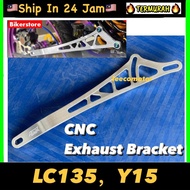 Adjustable CNC Exhaust Bracket Y15 Y16 LC135 Bracket Tembak Bulan Yamaha Y15ZR LC 135 ALLOY Ekzos Br