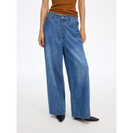 DT ETOLIE pure cotton loose retro jeans for women autumn versatile straight pants women D8350