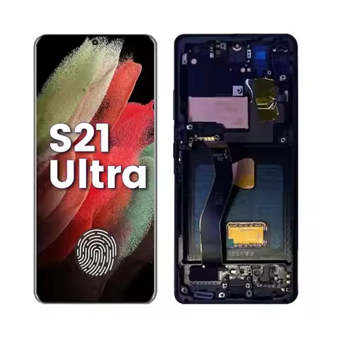 6.78 OLED For Samsung Galaxy S21 Ultra 5G Lcd G998B G998F with frame screen assembly touch screen di