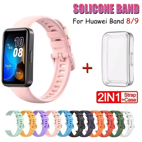 Replacement Strap For Huawei Band 8 9 Silicone Sport Bracelet On Smart Band 8 9 Watch Strap Accessor