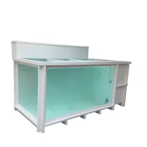 High Strength Multi-purpose FRP Fiberglass Fish Tank with Window for Aquaculture and Fish Storage