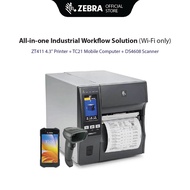 Zebra All-in-One Industrial Labeling & Scanning Solution(WiFi Only) | ZT411 4.3" + TC21 Mobile Compu