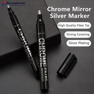 DREAMFOREST 1Pc 0.7/1/3mm Electroplating Chrome Mirror Marker Silver Liquid Hand-repair Chrome-plate