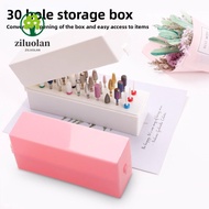 ZILUOLAN Nail Drill Bits Holder, 30 Holes Portable Design Dustproof Bit , High Quality Dustproof Nai